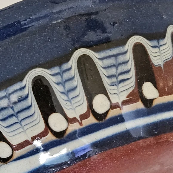 Troyan Bulgarian Drip Glaze Redware Clay Handcrafted Boho Bowl. - Picture 5 of 9